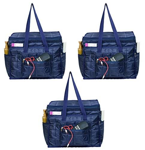 PrettyKrafts Nylon Water Resistant Blue Travelling & Storage Bag with Multiple Pocket - Set of 3     			PrettyKrafts Nylon Water Resistant Blue Travelling & Storage Bag with Multiple Pocket - Set of 3