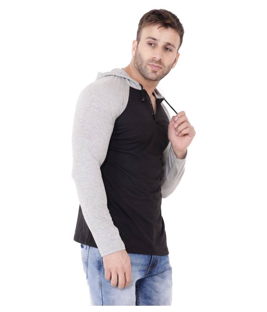 Tfurnish Cotton Blend Black Solids T-Shirt     			Tfurnish Cotton Blend Black Solids T-Shirt
