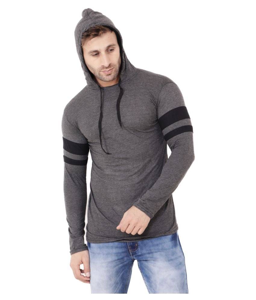     			Tfurnish Cotton Blend Grey Solids T-Shirt