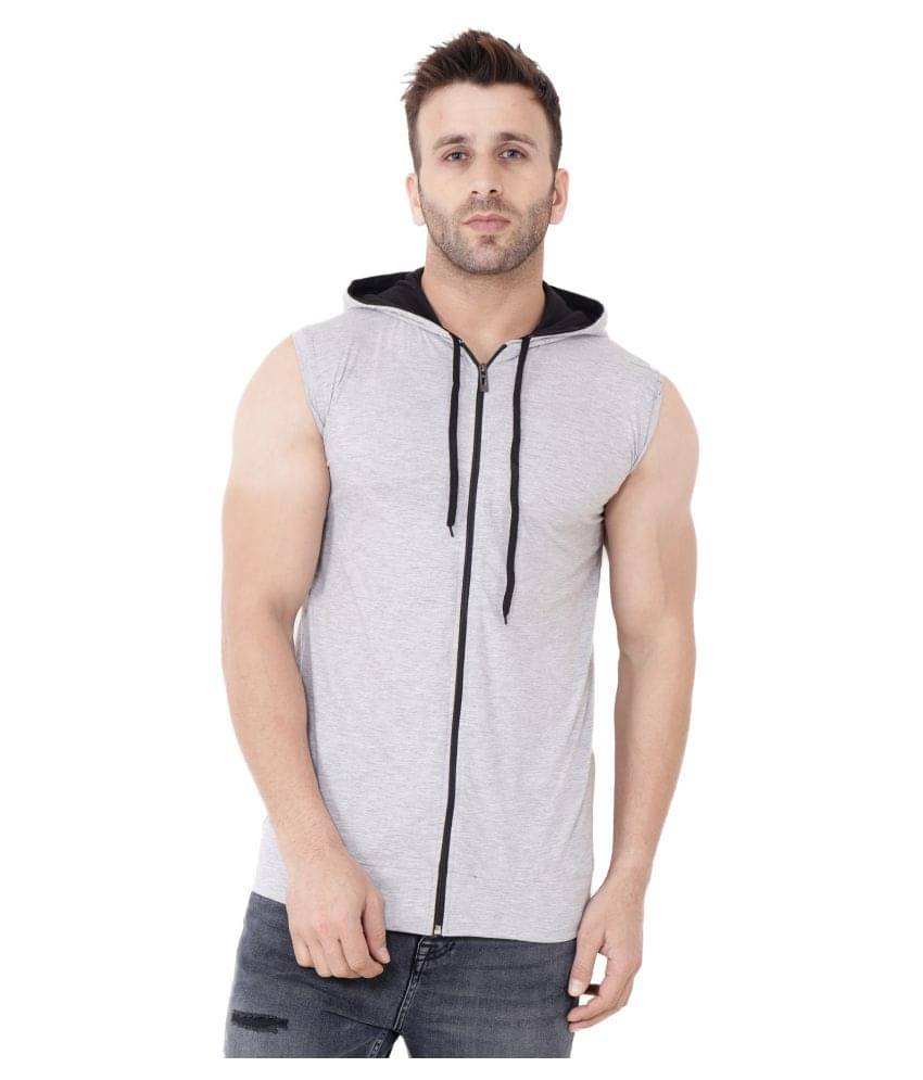 Tfurnish Cotton Blend Grey Solids T-Shirt Tfurnish Cotton Blend Grey Solids T-Shirt
