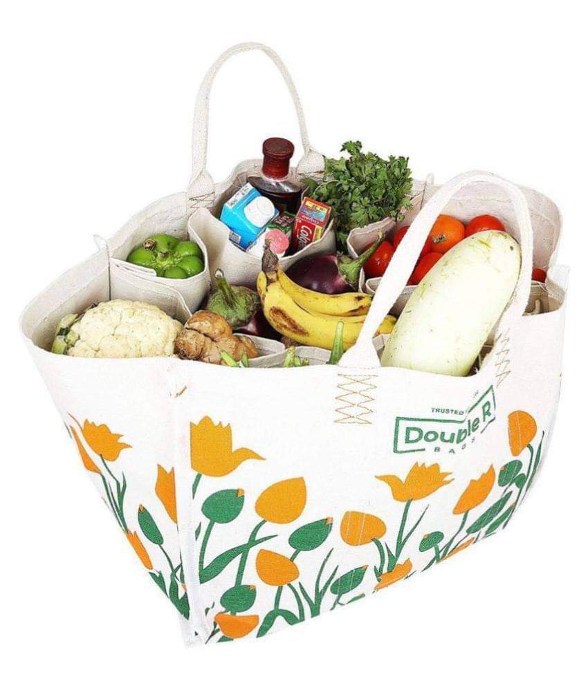     			Double R - Multicolor Canvas Grocery Bag