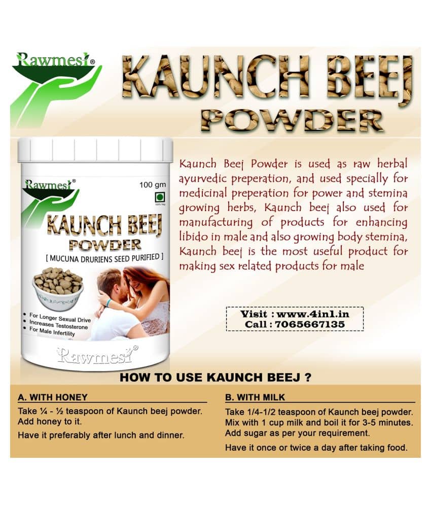 rawmest Kaunch Beej Powder 300 gm Vitamins Powder