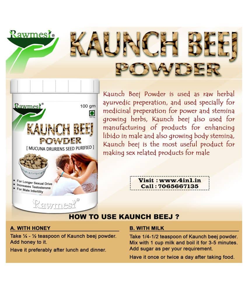 rawmest Kaunch Beej Powder 400 gm Vitamins Powder