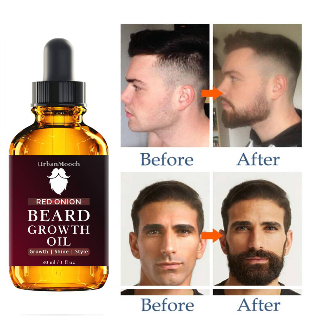 UrbanMooch - 30mL Growth Increasing Beard Oil (Pack of 1) UrbanMooch - 30mL Growth Increasing Beard Oil (Pack of 1)
