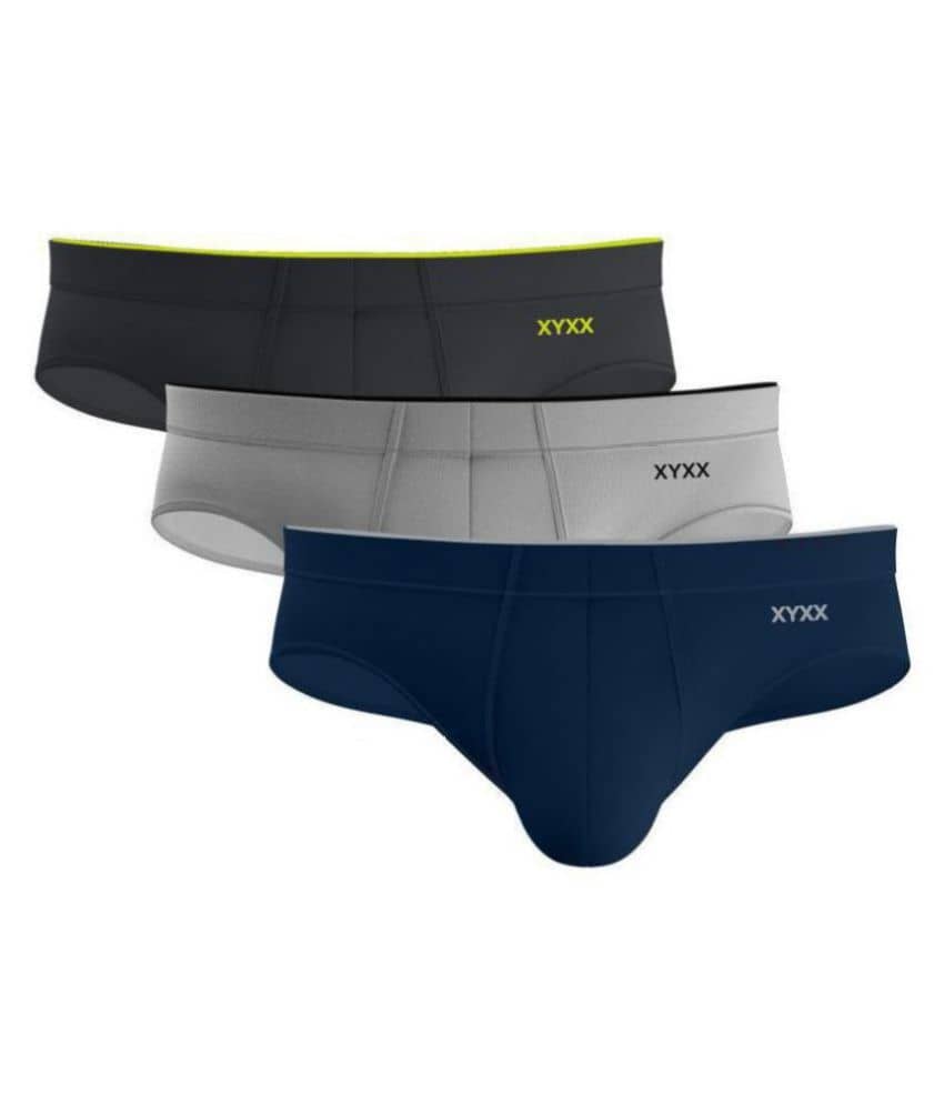 XYXX Pack of 3 Cotton Blend Briefs For Men's ( Multicolor )