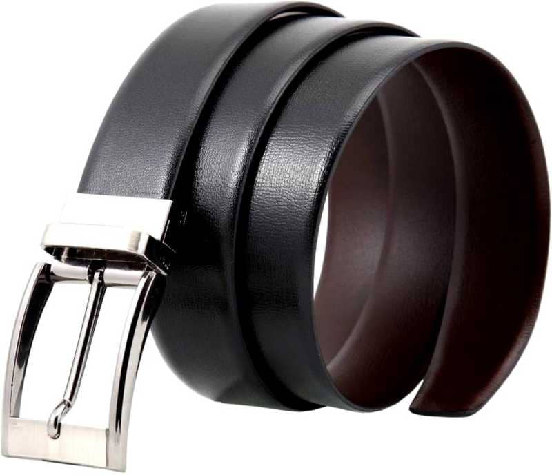Runsi Black Leather Formal Belt