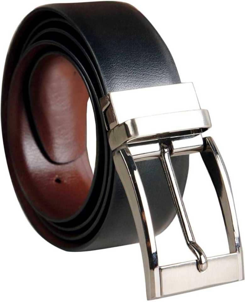 Runsi Black Leather Formal Belt