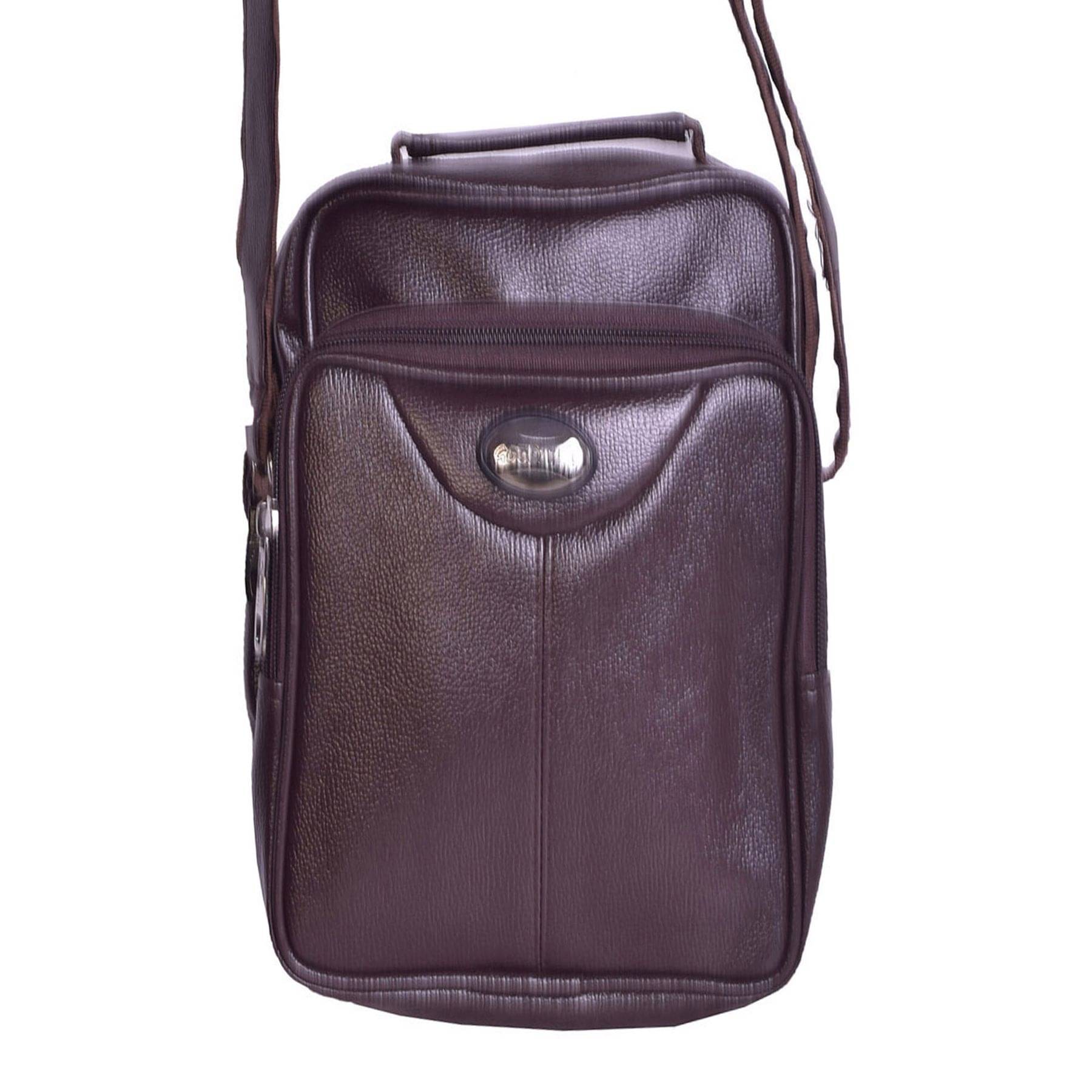     			Goodwin Brown P.U. Casual Messenger Bag