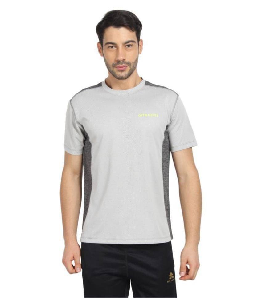 OFF LIMITS Grey Polyester T-Shirt OFF LIMITS Grey Polyester T-Shirt