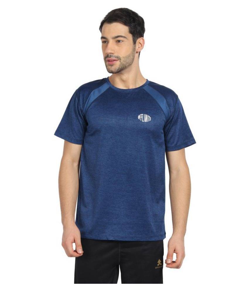 OFF LIMITS - Navy Blue Polyester Regular Fit Men's Sports T-Shirt ( Pack of 1 ) OFF LIMITS - Navy Blue Polyester Regular Fit Men's Sports T-Shirt ( Pack of 1 )