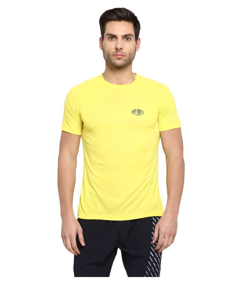 OFF LIMITS Yellow Polyester T-Shirt