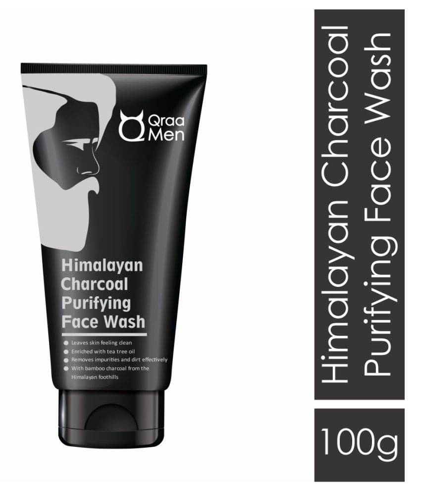 Qraa Himalayan Charcoal Purifying Face Wash -Oil Control & Dirt Removal|Fights Acne & Pimples 100Gm Qraa Himalayan Charcoal Purifying Face Wash -Oil Control & Dirt Removal|Fights Acne & Pimples 100Gm