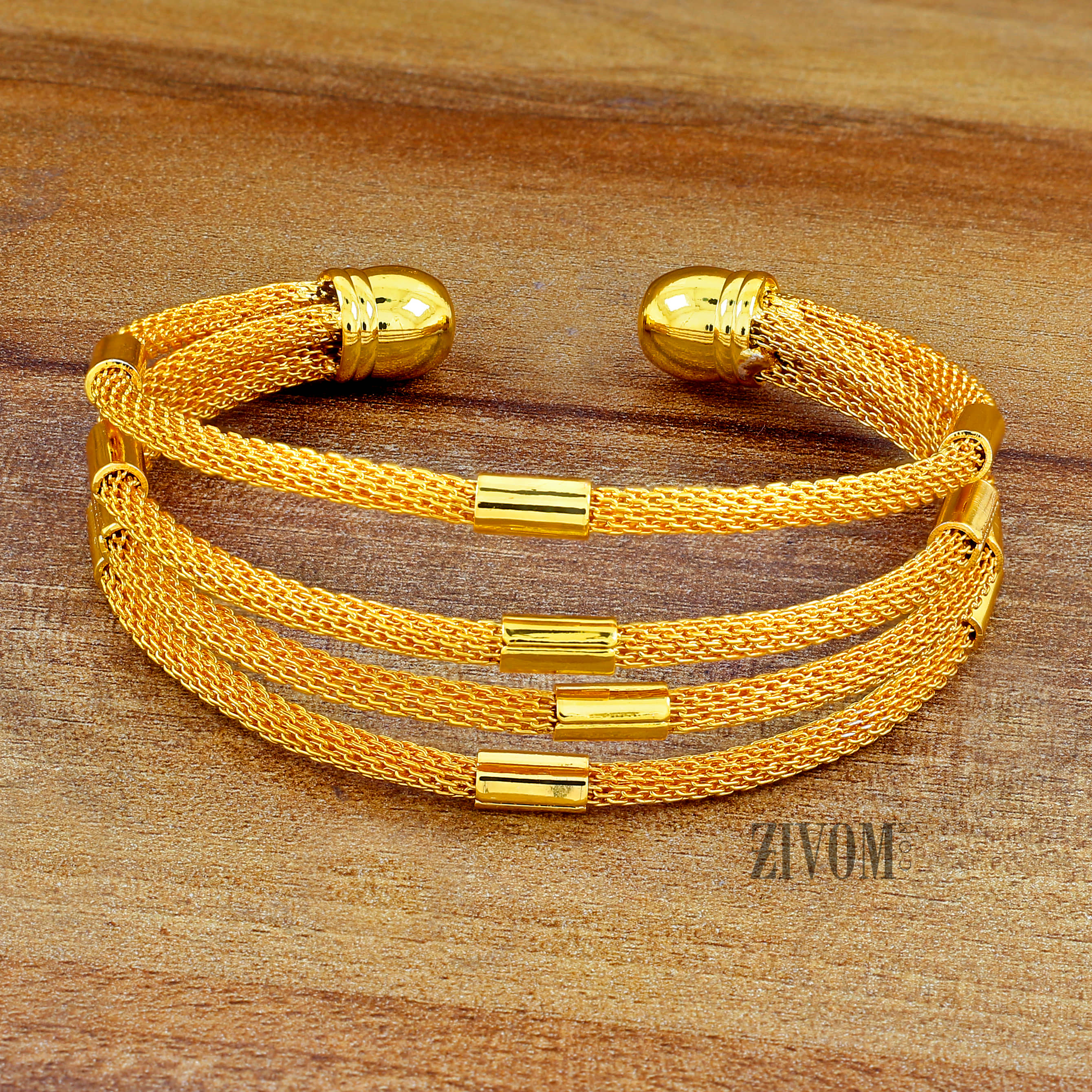 ZIVOM® Stylish Mesh Filigree Just Like 18K Gold Cuff Kada Bangle Bracelet For Women Girls - Bangles & Bracelets | Buy online on ZillyBuy