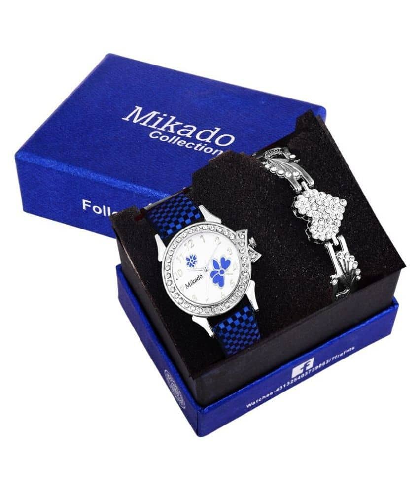 Mikado Leather Round Womens Watch