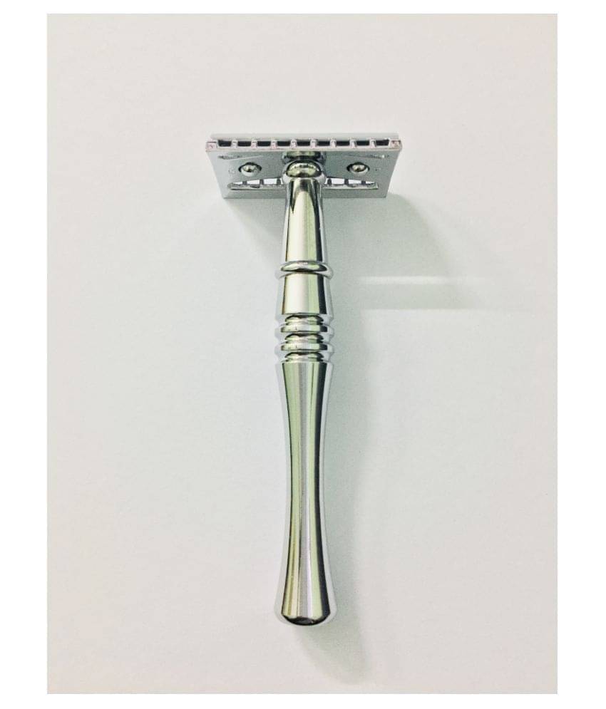     			Romer-7 De 101 Premium Glossy Chrome Safety Razor For Men + 10 SS Blade