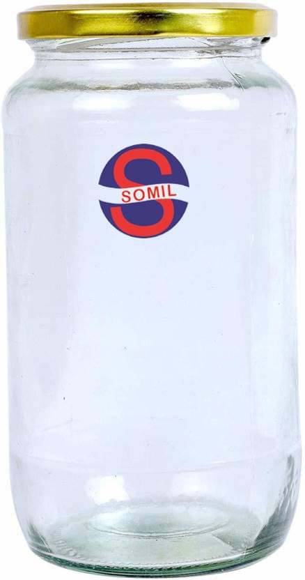     			Somil Glass Container, Transparent, Pack Of 1, 500 ml
