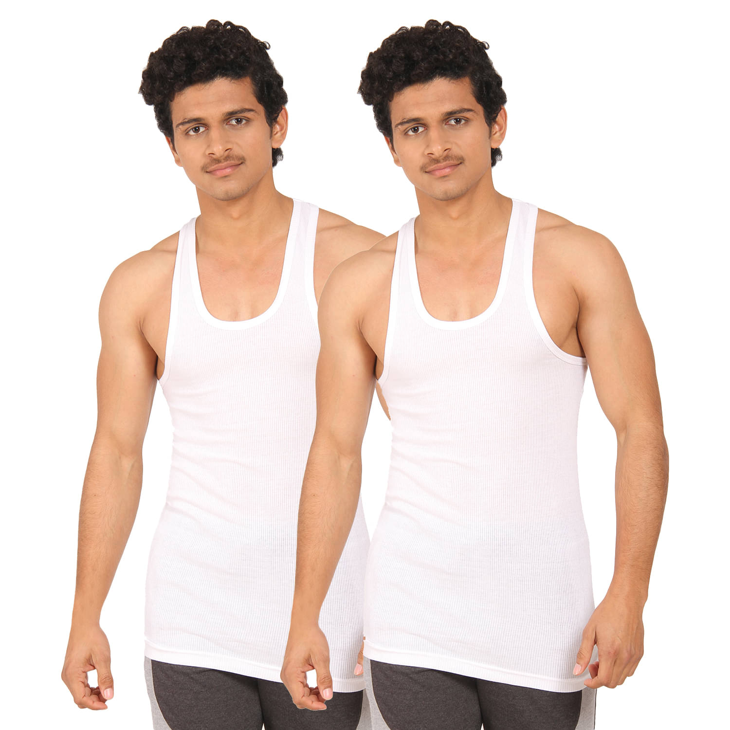 TT Pack of 2 Cotton Blend Sleeveless Vest For Men ( Multi ) TT Pack of 2 Cotton Blend Sleeveless Vest For Men ( Multi )