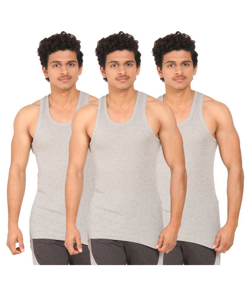 TT Pack of 3 Cotton Blend Sleeveless Vest For Men ( Multi ) - Nightwear & Loungewear | Buy online on ZillyBuy
