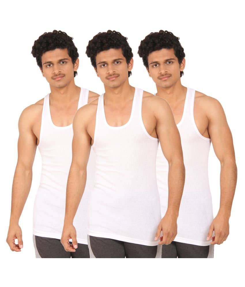 TT Pack of 3 Cotton Blend Sleeveless Vest For Men ( Multi ) - Nightwear & Loungewear | Buy online on ZillyBuy