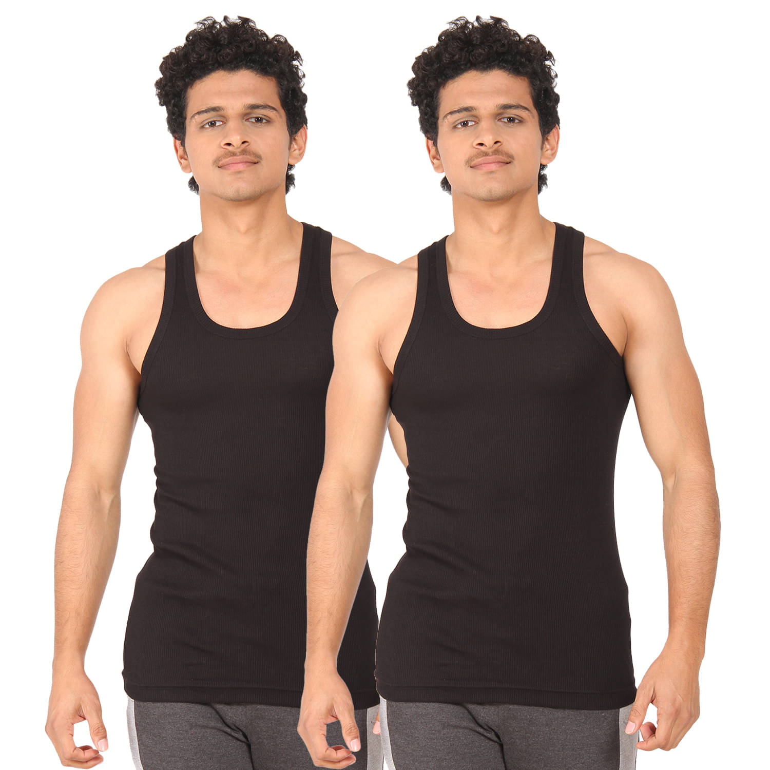     			TT Multi Sleeveless Vests Pack of 2