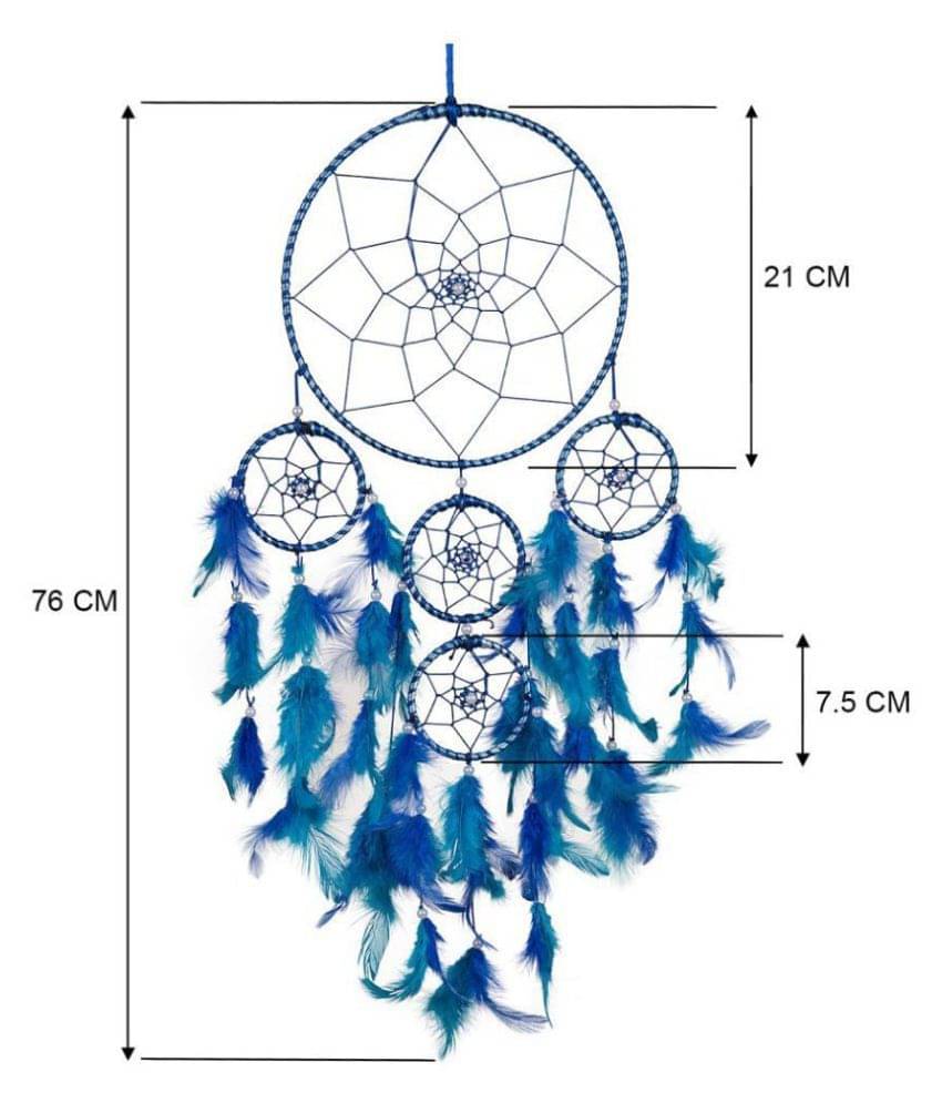 jsk collection Feather Blue Dream Catcher - Pack of 1 ( X cms ) jsk collection Feather Blue Dream Catcher - Pack of 1 ( X cms )