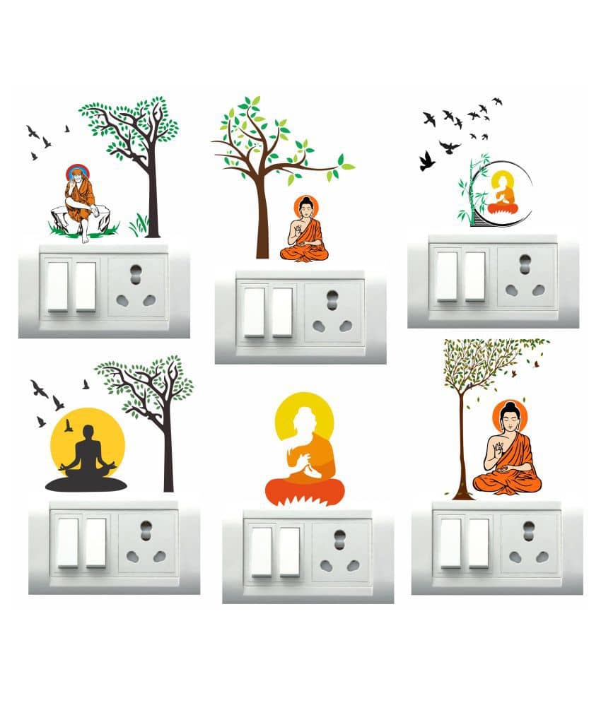 Decor Villa Buddha Switch Board Sticker ( 27 x 30 cms )