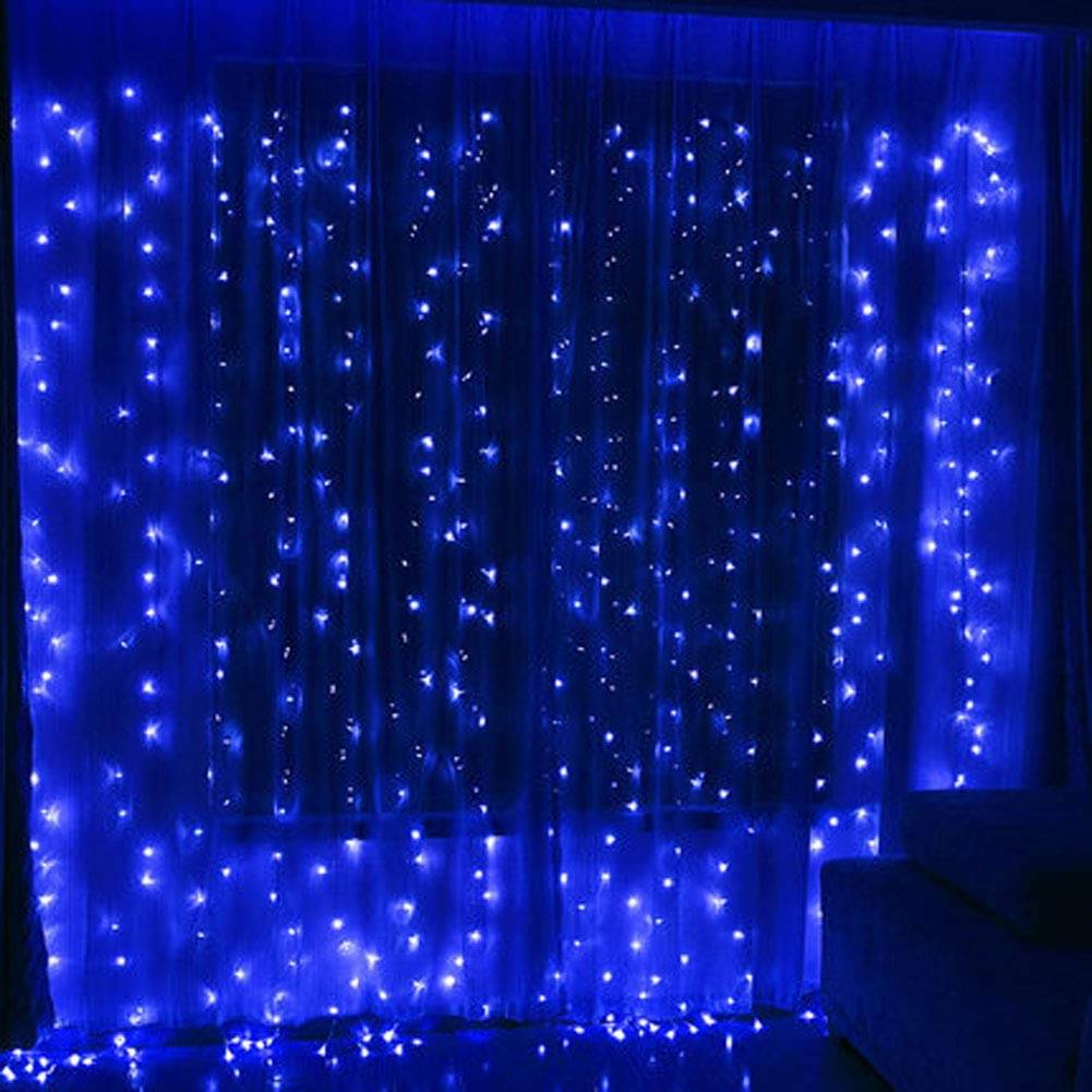 MIRADH 3Mtr 240 Led 8 Mode Curtain String Lights Blue MIRADH 3Mtr 240 Led 8 Mode Curtain String Lights Blue