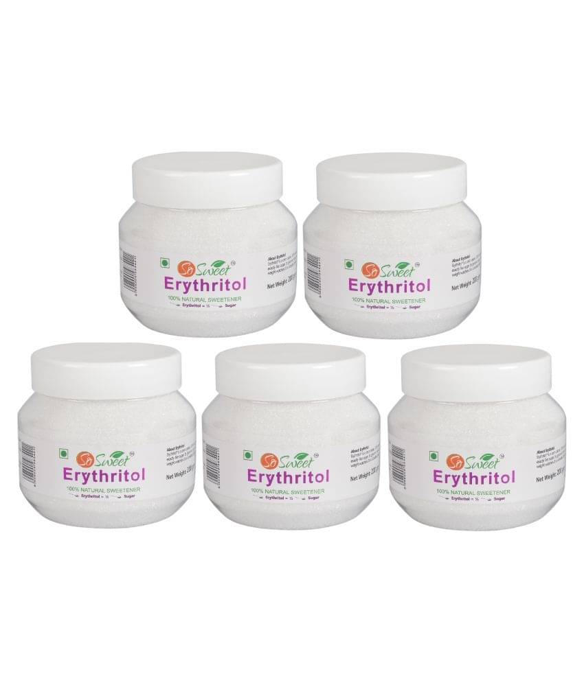 So Sweet Erythritol 100% Natural Sweetener 1000gm for Diabetes - Sugar free (PO5) (200gm Each) So Sweet Erythritol 100% Natural Sweetener 1000gm for Diabetes - Sugar free (PO5) (200gm Each)