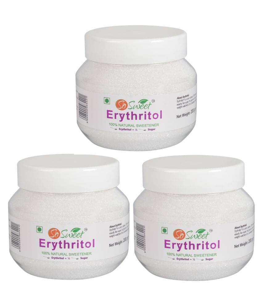     			So Sweet Erythritol 100% Natural Sweetener 600gm for Diabetes - Sugar free (PO3) (200gm Each)