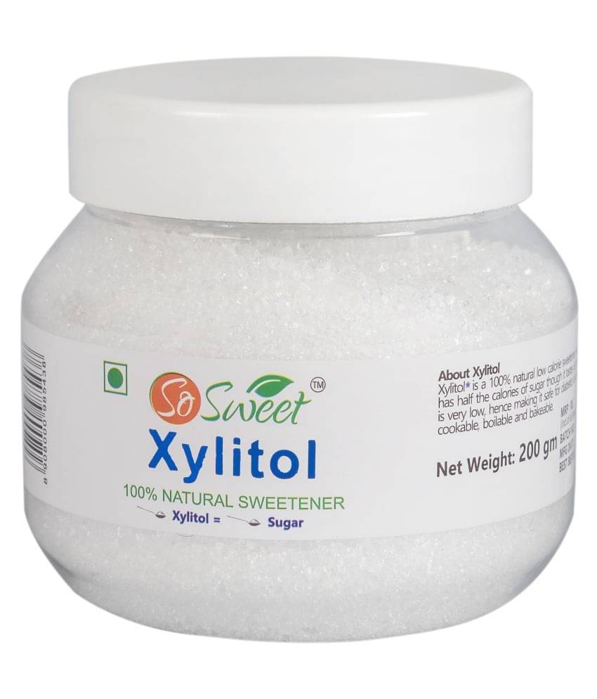 So Sweet Xylitol 100% Natural Sweetener 200gm -Sugarfree     			So Sweet Xylitol 100% Natural Sweetener 200gm -Sugarfree