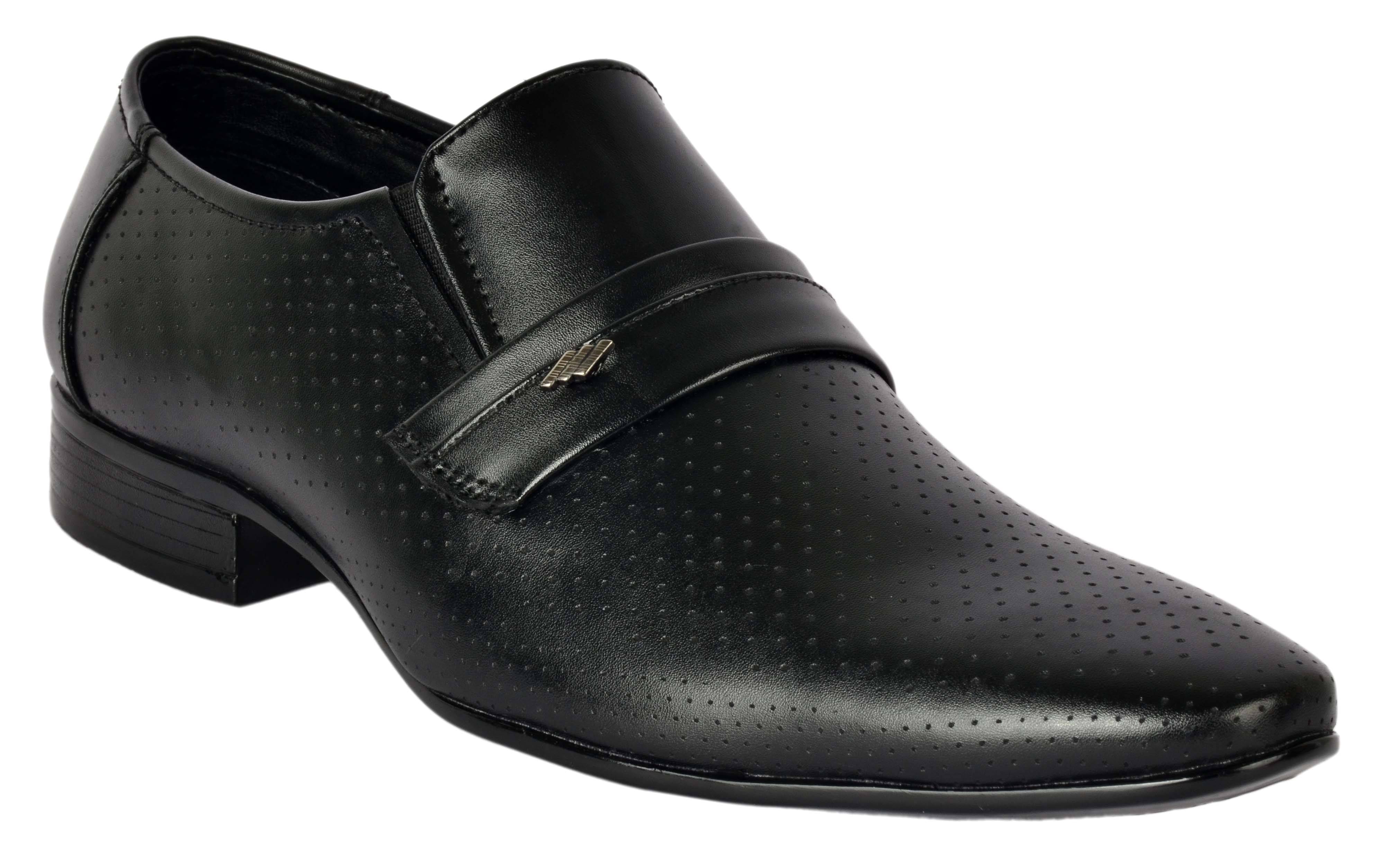     			Aadi - Black Men's Slip On Formal Shoes