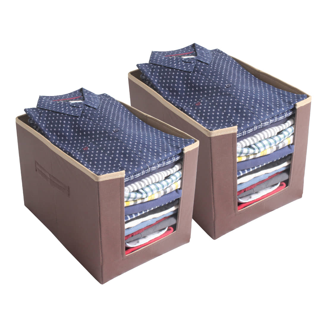 PrettyKrafts Shirt Stacker Closet Organizer - Shirts and Clothing Organizer - Exile (Set of 2) - GreyBlack - Handbags | Buy online on ZillyBuy