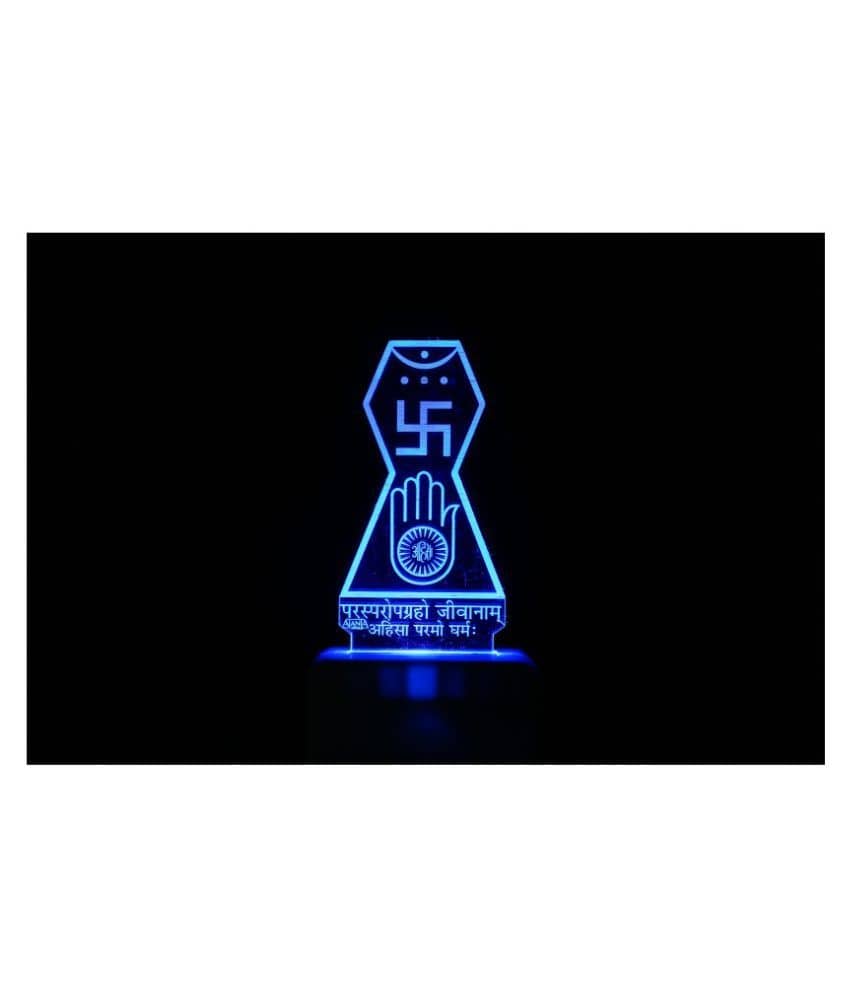 SUPER AJANTA Jain Logo 2038 3D Night Lamp Multi - Pack of 1 - Electricals | Buy online on ZillyBuy