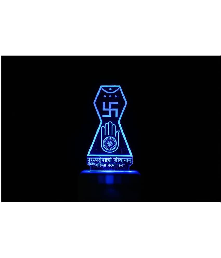 SUPER AJANTA Jain Logo 2038 3D Night Lamp Multi - Pack of 1 - Electricals | Buy online on ZillyBuy