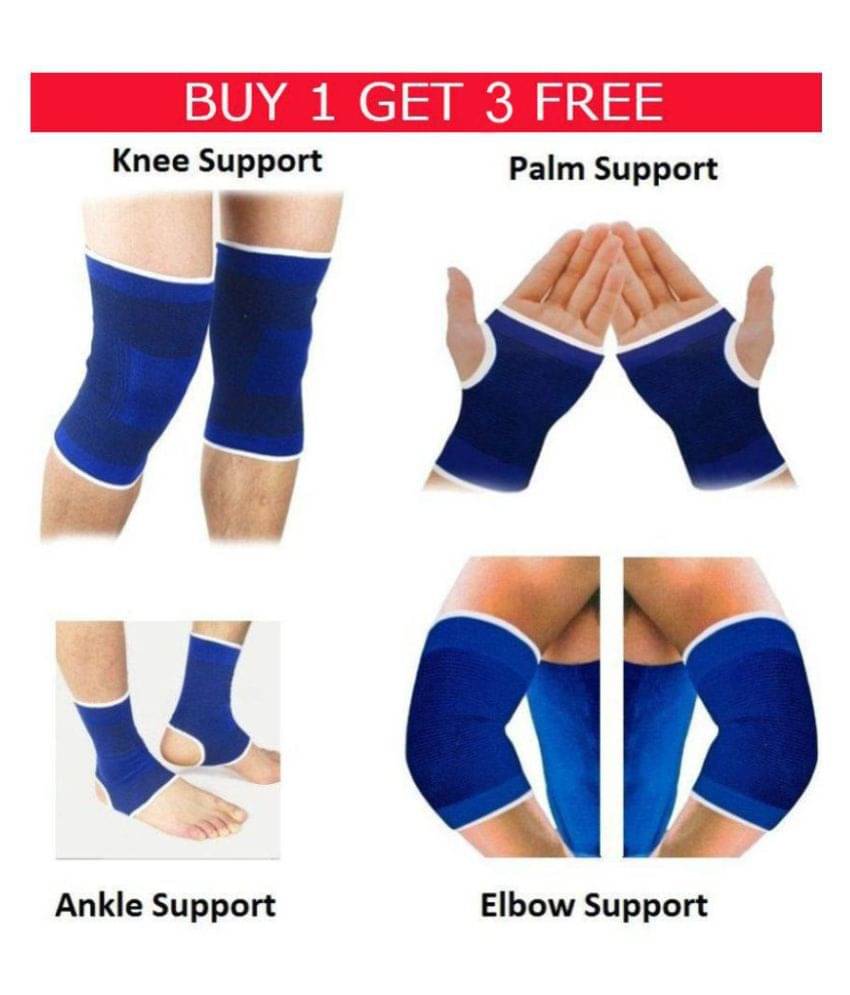Stonx Fitness Combo of Pair of Ankle, Knee free with Palm & Elbow Support/ Gym Accessories/ Gym Essentials     			Stonx Fitness Combo of Pair of Ankle, Knee free with Palm & Elbow Support/ Gym Accessories/ Gym Essentials