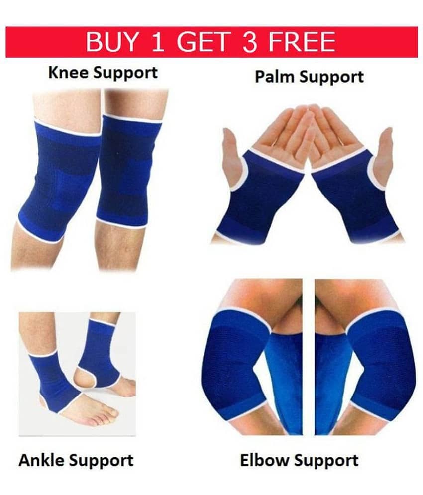 Stonx Fitness Combo of Pair of Ankle, Knee free with Palm & Elbow Support/ Gym Accessories/ Gym Essentials - Sports and Fitness Equipment | Buy online on ZillyBuy