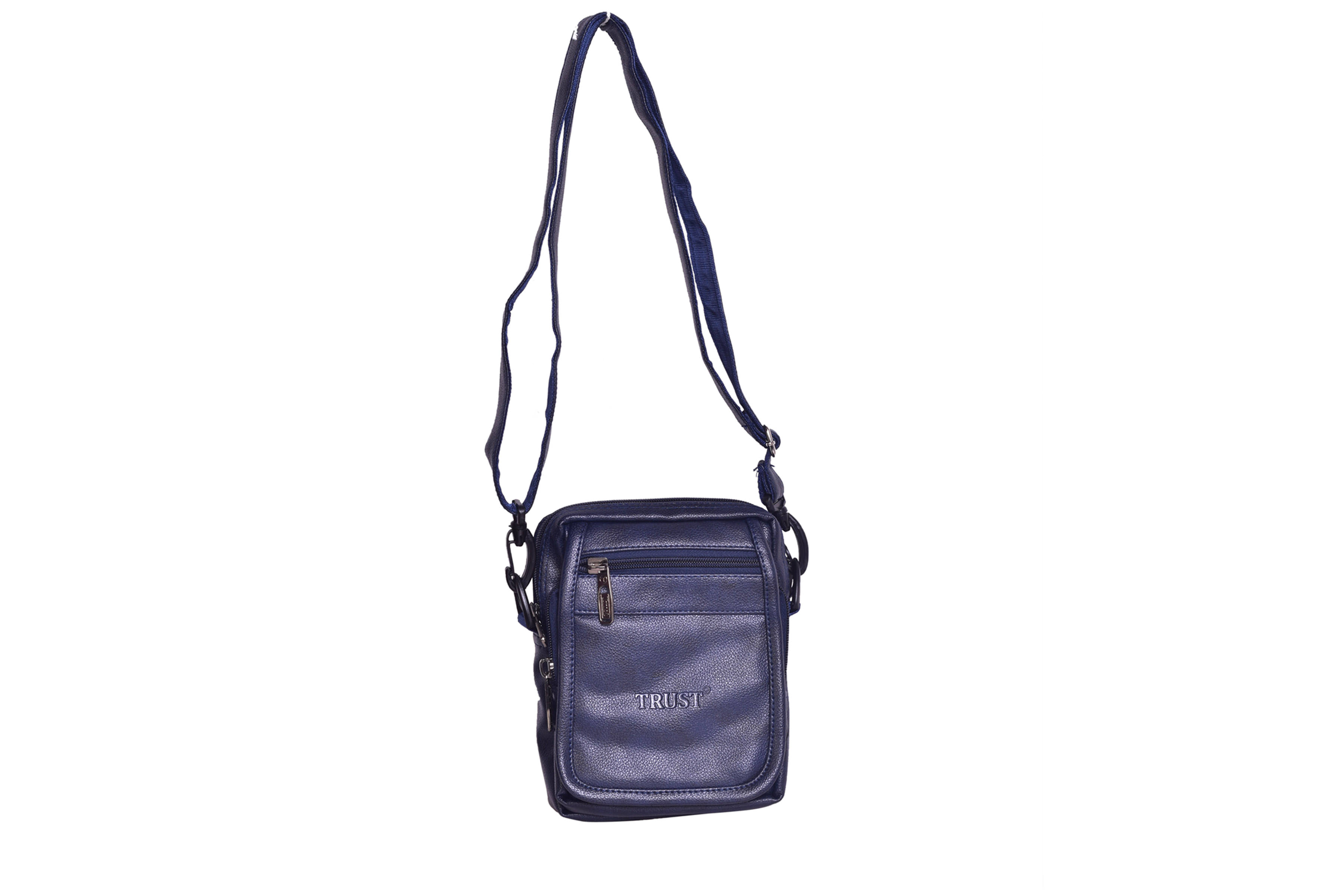     			Trust Blue Polyester Casual Messenger Bag