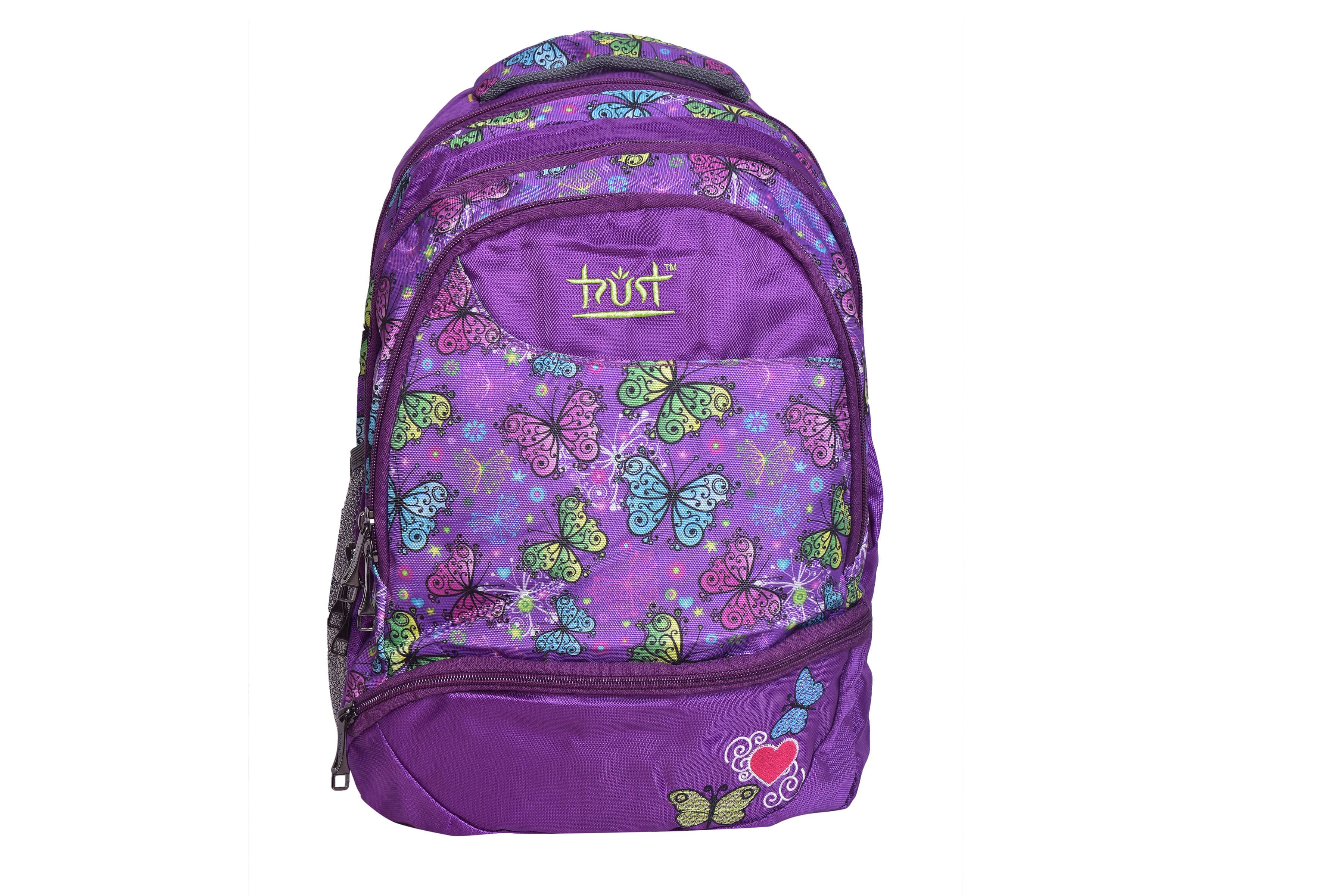     			Trust Purple Polyester College Bag