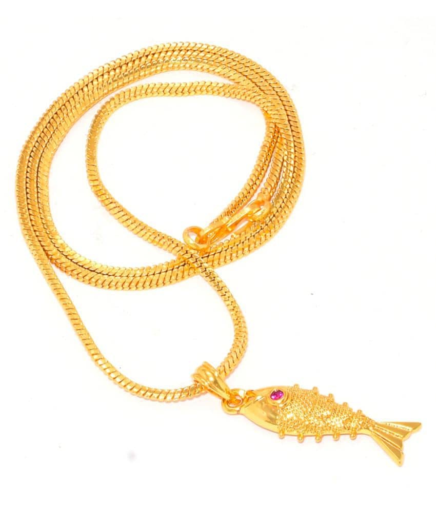 Jewar Mandi - Golden Pendant ( Pack of 1 )