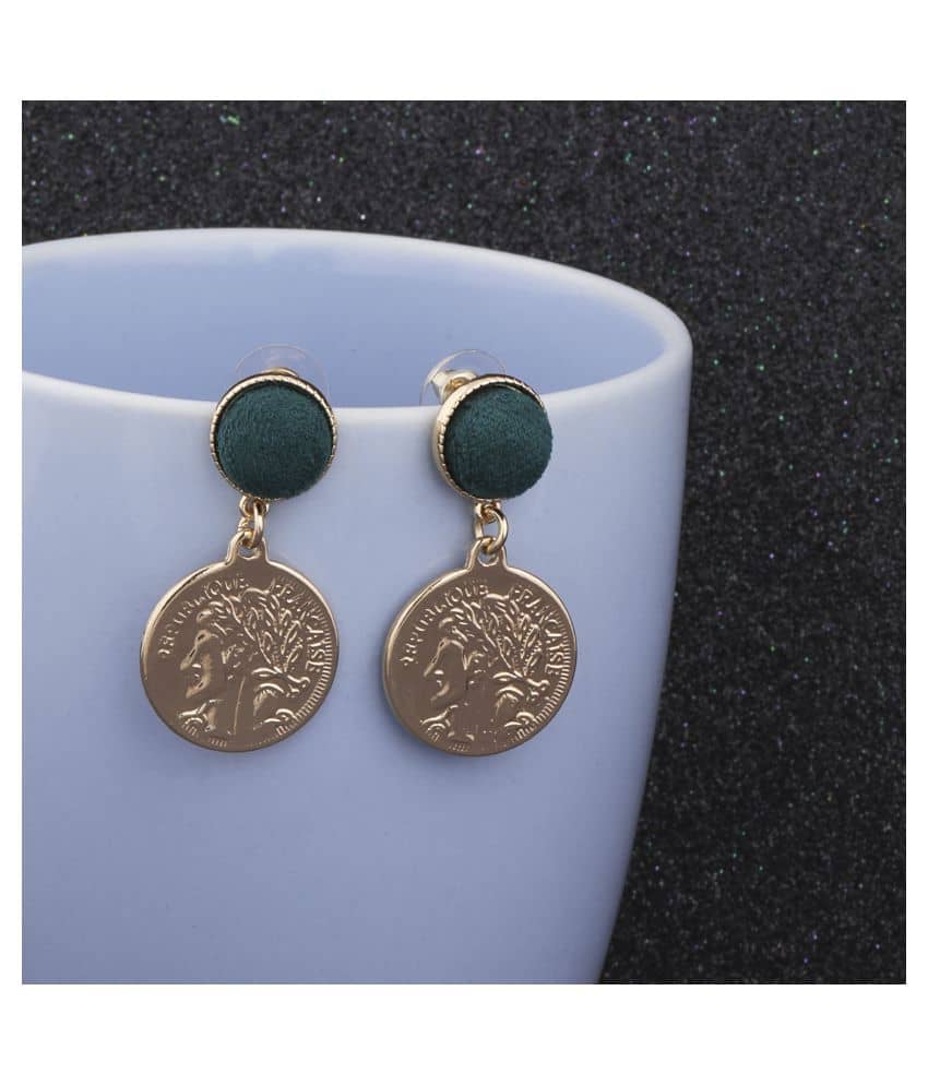 SILVER SHINE Gold Plated Stylish Fancy Look Dangle Earring For Women Girl - Earrings | Buy online on ZillyBuy