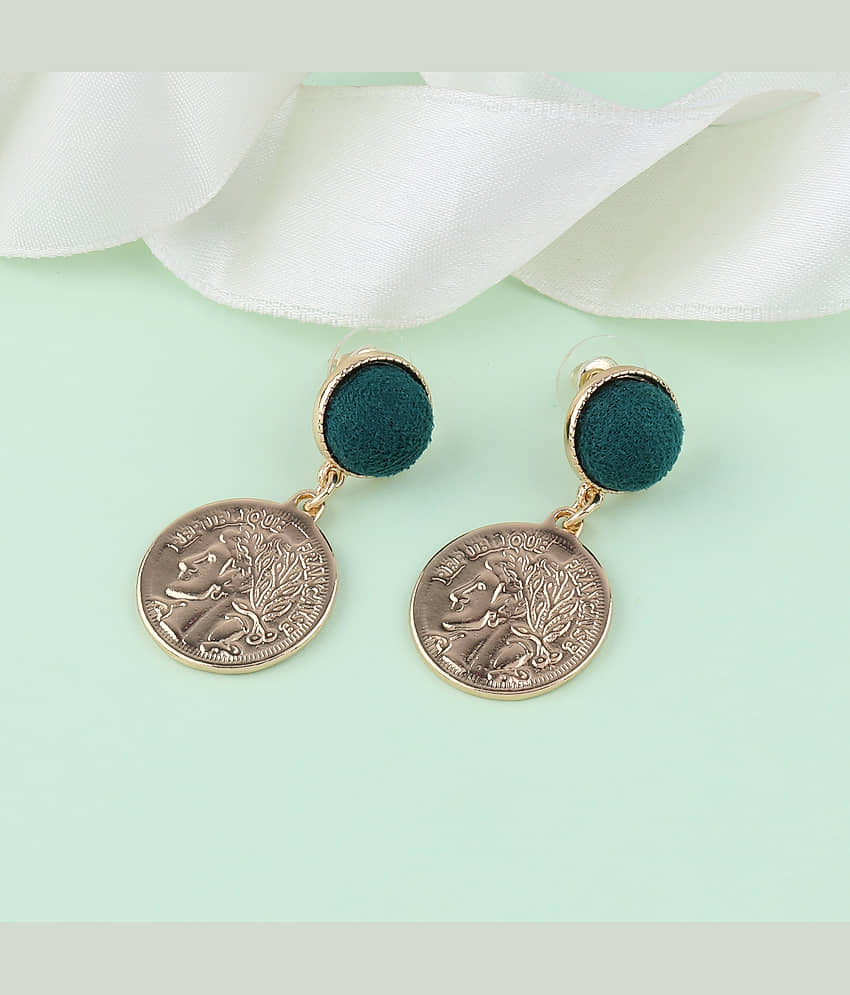 SILVER SHINE Gold Plated Stylish Fancy Look Dangle Earring For Women Girl - Earrings | Buy online on ZillyBuy