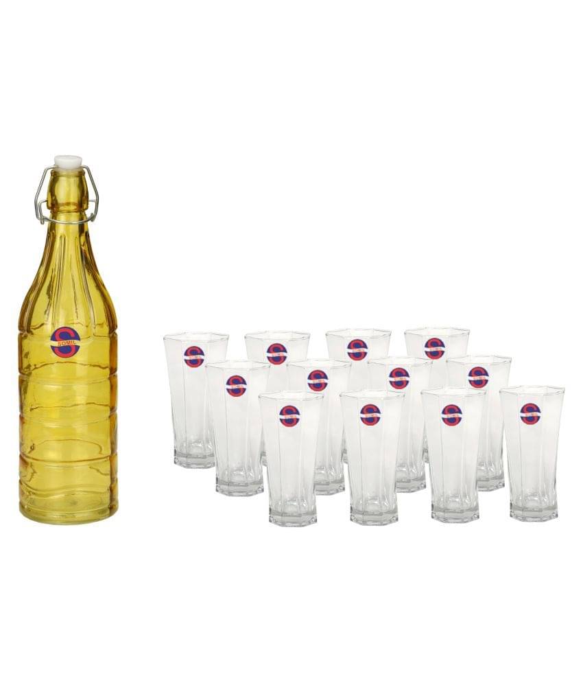 Somil Glass Bottle Glass Set, Transparent, Pack Of 13, 1000 ml Somil Glass Bottle Glass Set, Transparent, Pack Of 13, 1000 ml