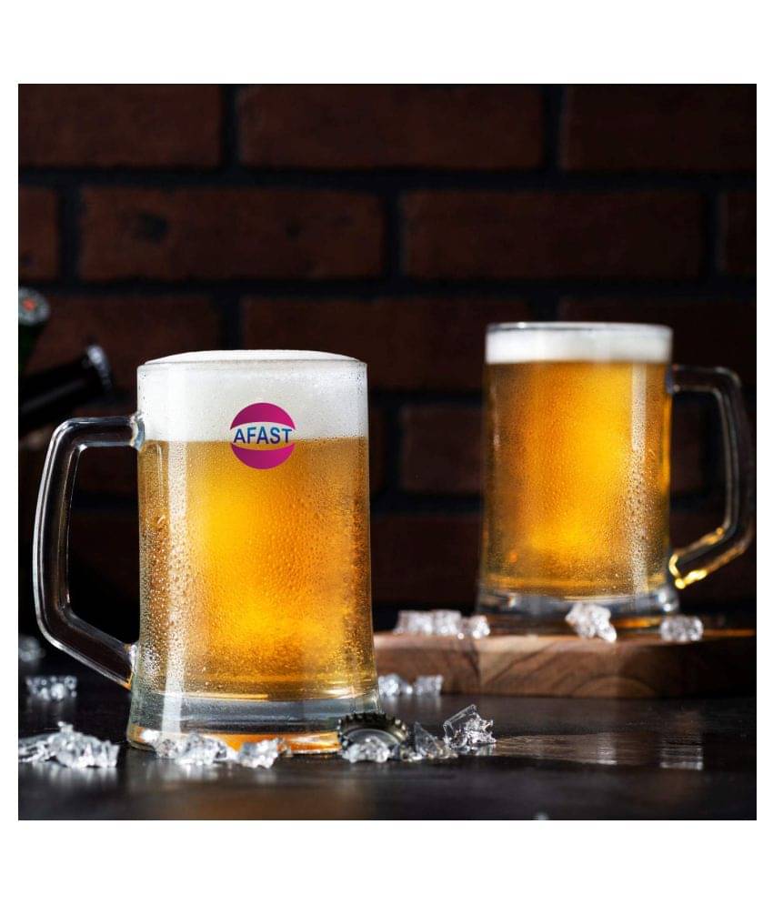     			Somil Beer Mug Glasses Set,  400 ML - (Pack Of 2)