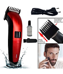 P Men's Chargable Waterproof Professional Electric Cordless Bread Mustache Hair Trimmer Hair Clipper ( Multicolor )