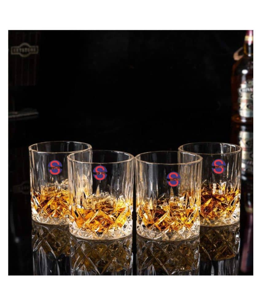 Somil Whisky  Glasses Set,  200 ML - (Pack Of 4)