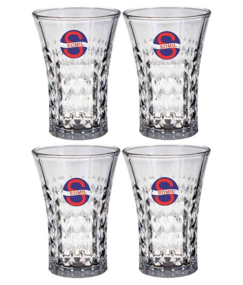     			Somil Water/Juice  Glasses Set,  250 ML - (Pack Of 4)