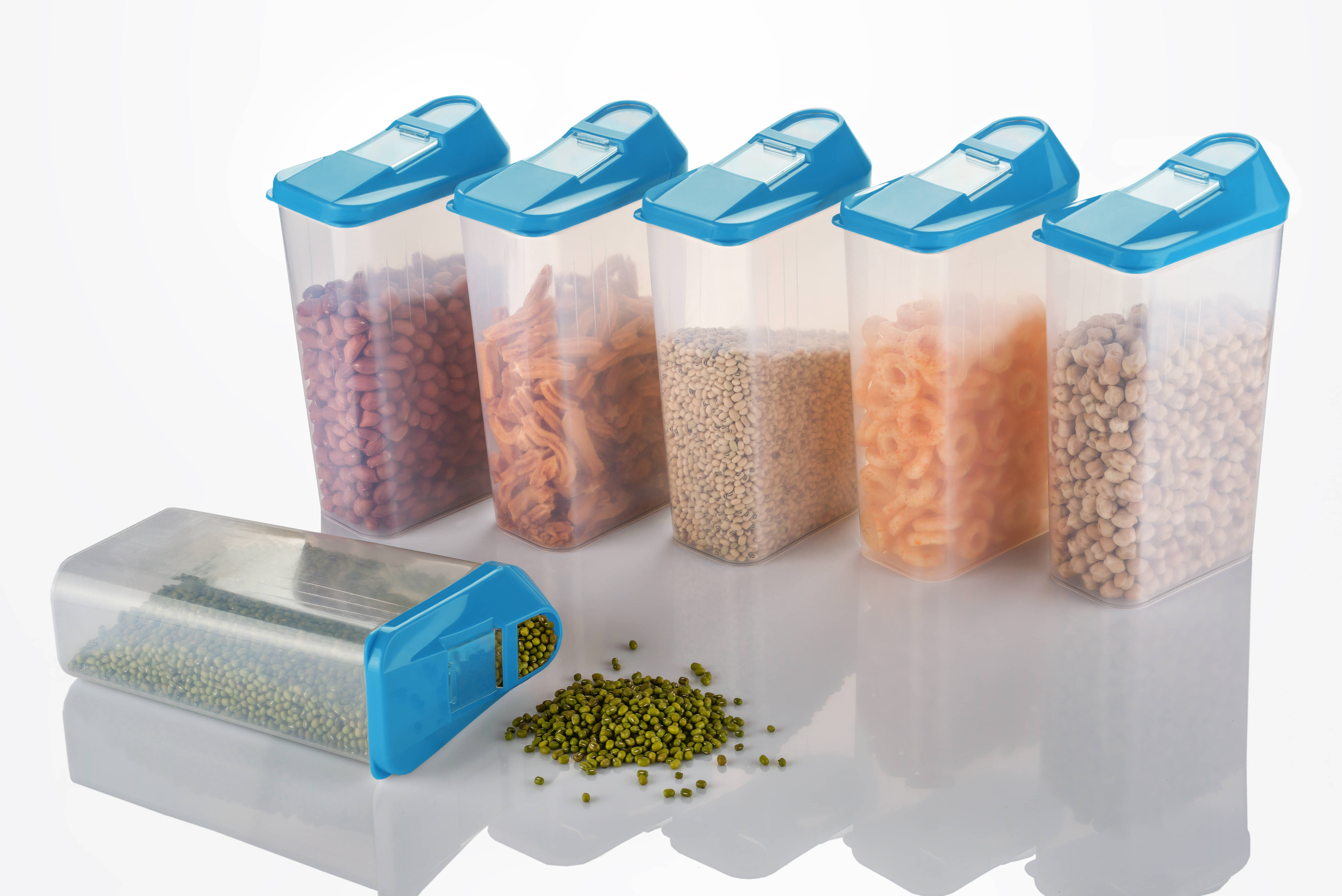 Analog kitchenware Polyproplene Dal Container Set of 6 1100 mL Analog kitchenware Polyproplene Dal Container Set of 6 1100 mL
