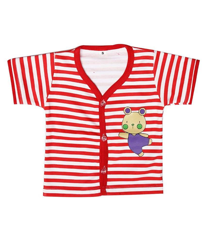 Babeezworld Pack of 1 Baby Girls 100% Cotton T Shirts ( Red )