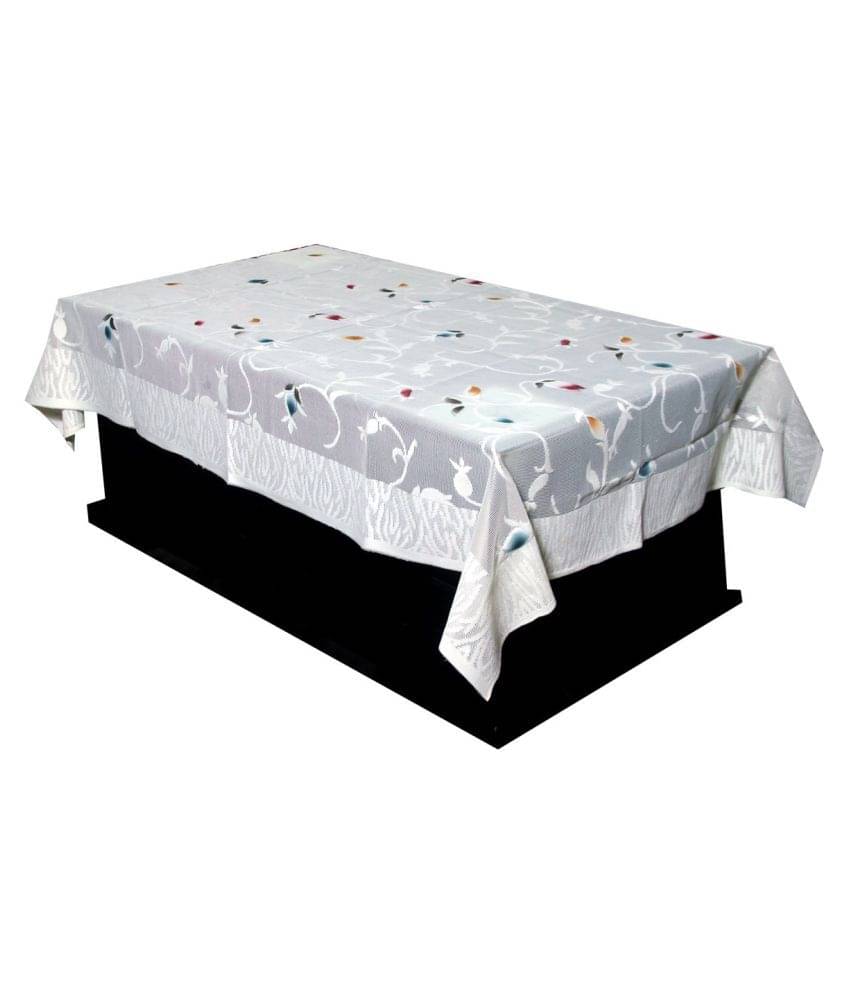     			White Cotton Table Cover (Pack of 1)