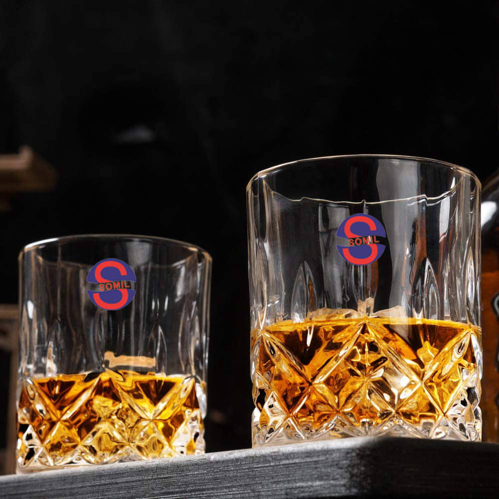 Somil Whisky  Glasses Set,  200 ML - (Pack Of 2)